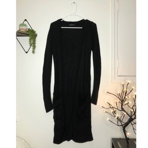 Long sleeve open knit cardigan